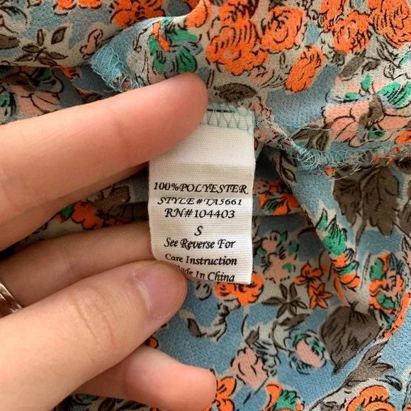 Mine Neon Lightweight Floral Contrast Zipper Tank - Picture 6 of 7